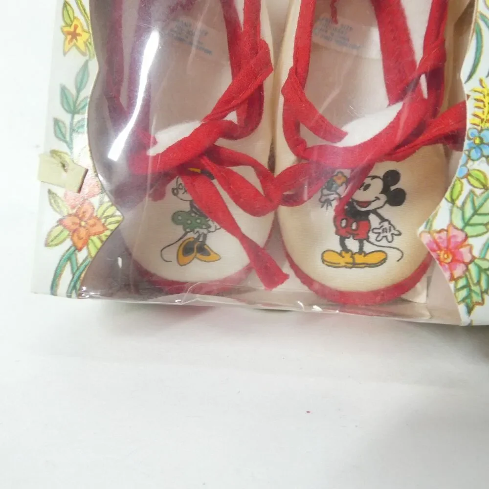Mickey Mouse 2 Pairs Children’s Shoes Vintage Infant Sneakers Disney 1980s